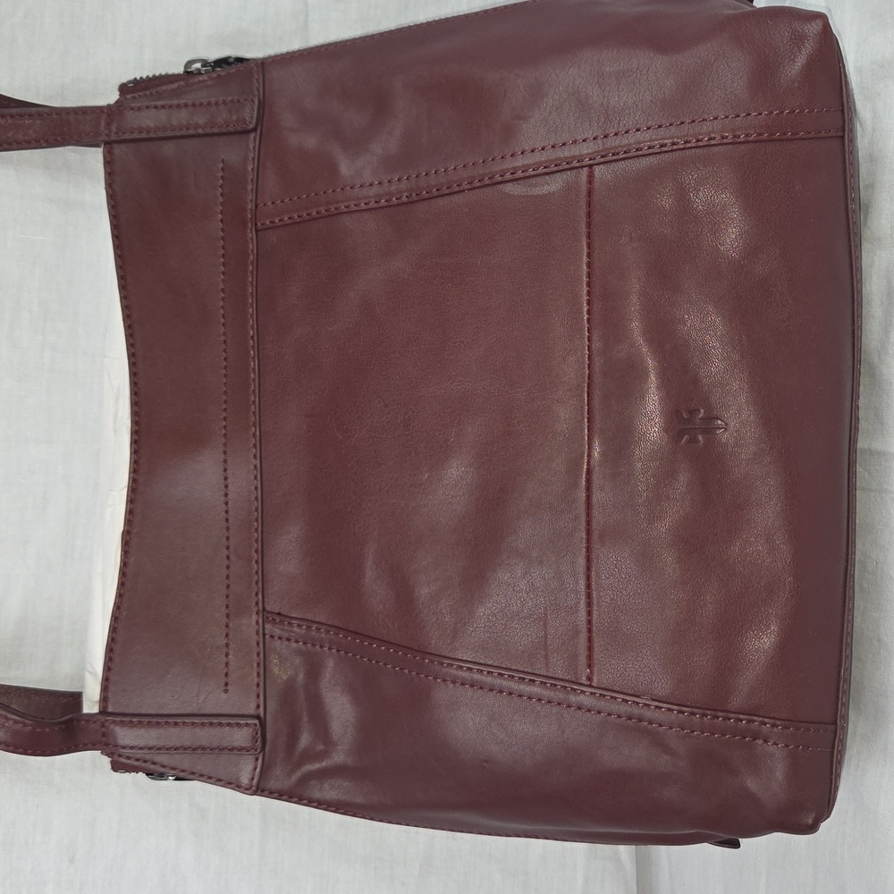 FRYE NWT LENA WINE Shoulder Large Brand New With Tags Leather Tote Bag